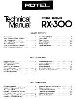 Rotel RX-300 - Technical manual 